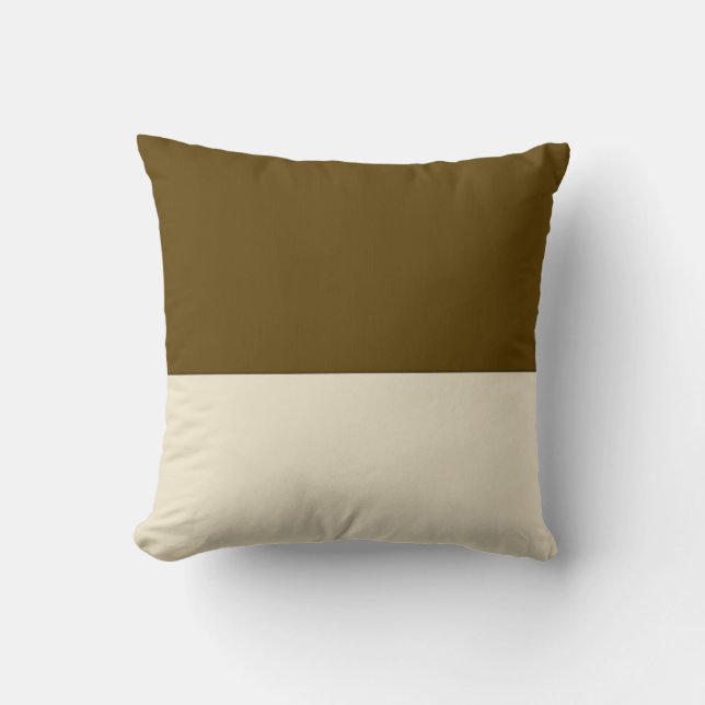 Kaffee- und Cremblock-Kunstkissen Kissen (Vorderseite)