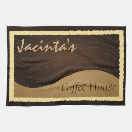 Kaffee und Creme Waves Custom Küche Handtuch