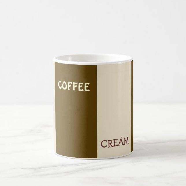 Kaffee- und Cremeblock-Kunst Tasse (Mittel)