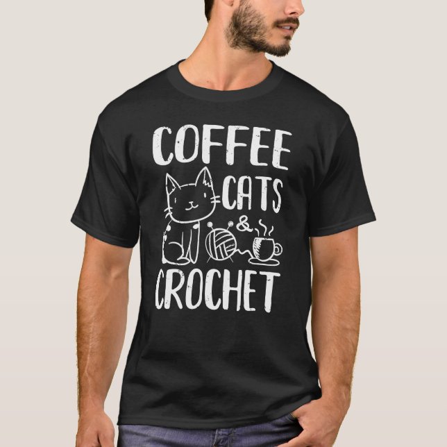 Kaffee und Crochet T-Shirt (Vorderseite)