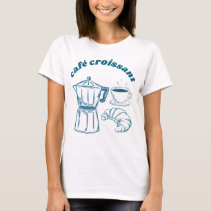 Kaffee-und-Croissant-T-Shirt T-Shirt