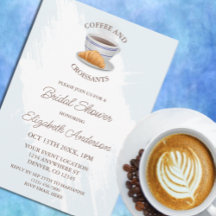 Kaffee und Croissants Brautparty