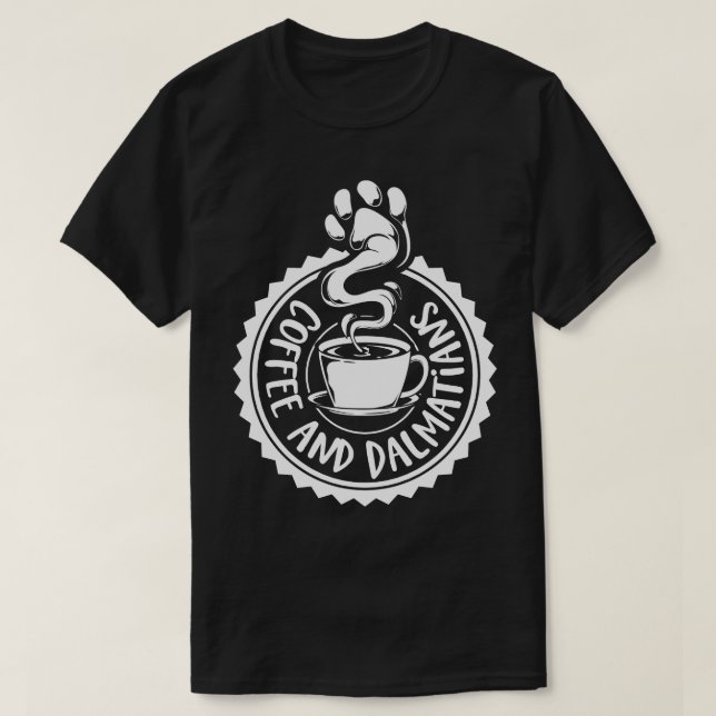 Kaffee und Dalmatiner Dalmatiner T-Shirt (Design vorne)