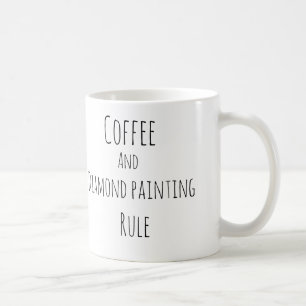 Kaffee und Diamant-Malerei regieren Kaffeetasse