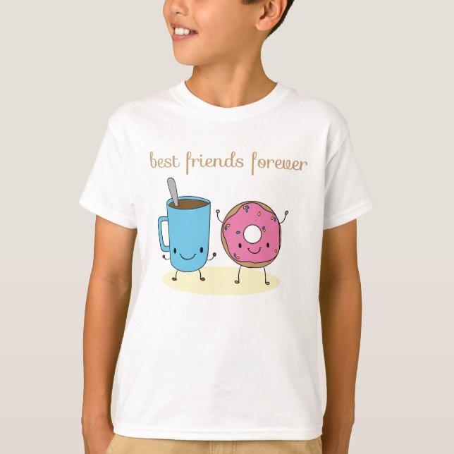 Kaffee und Donut Bester Freund T-Shirt (Vorderseite)