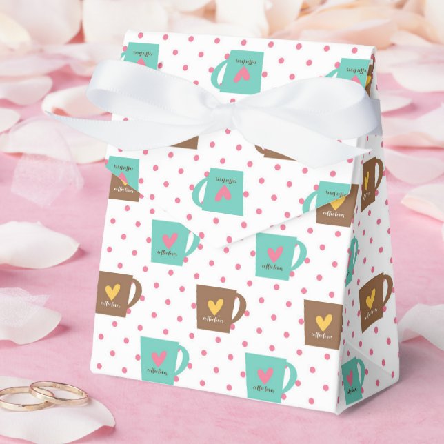 Kaffee- und Donut-Muster  Geschenkschachtel (Hochzeit)