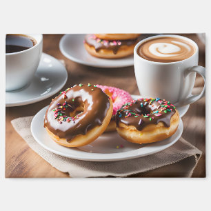 Kaffee und Donuts Magnet