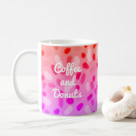 Kaffee und Donuts - mehrfarbiges Festivdesign Kaffeetasse
