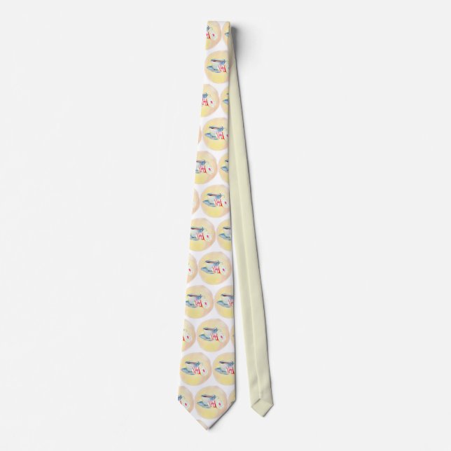 Kaffee und Donuts Neck Tie Krawatte (Vorderseite)