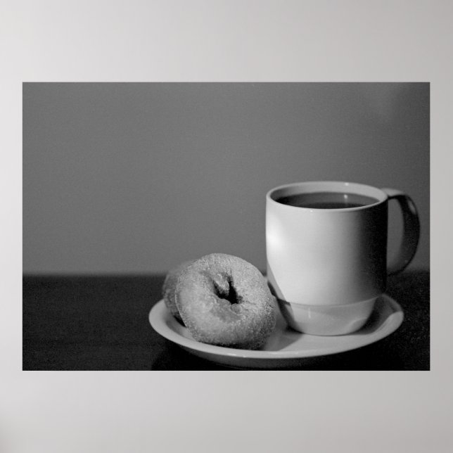Kaffee und Donuts Poster (Vorne)