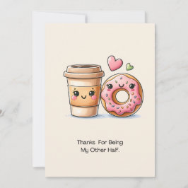 Kaffee und Doughnut danke, dass du meine andere Hä Feiertagskarte