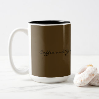 Kaffee und du zweifarbige tasse