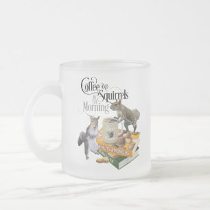 Kaffee und Eichhörnchen - Funny Squirrel Lover Mattglastasse