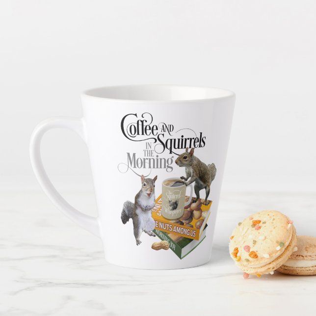 Kaffee und Eichhörnchen - Funny Squirrel Lover Milchtasse (Beispiel)