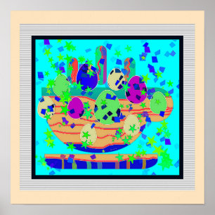 Kaffee und Eier Art Poster