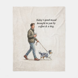 Kaffee und ein Blue Merle Sheltie machen den heuti Fleecedecke