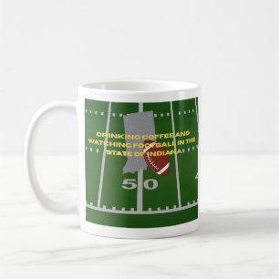 Kaffee und Football in Indiana Kaffeetasse