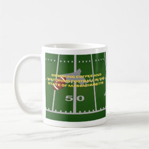 Kaffee und Football in Massachusetts Kaffeetasse