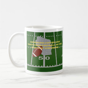 Kaffee und Football in Wisconsin Kaffeetasse