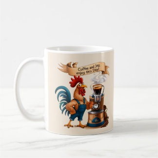 Kaffee und Freude Hahn Kaffeetasse