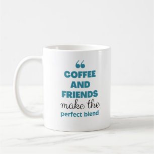 Kaffee und Freunde vermischen sich perfekt. Kaffeetasse