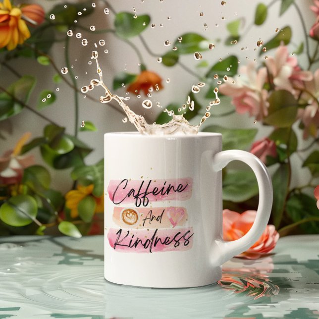 Kaffee und Freundlichkeit Pink Coffee Art Kaffeetasse (Von Creator hochgeladen)