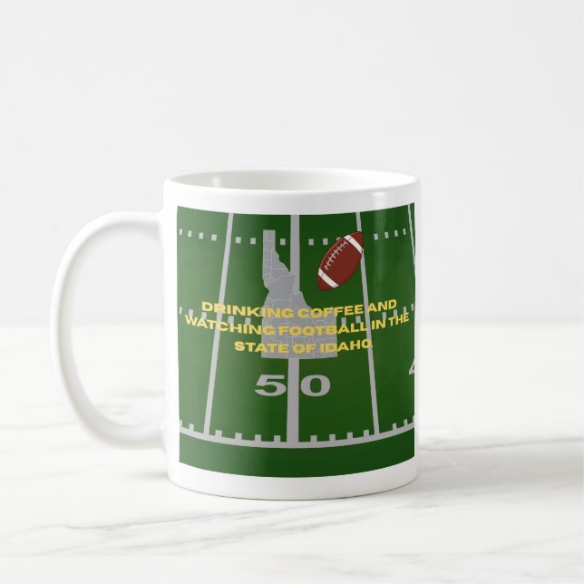 Kaffee und Fußball in Idaho Kaffeetasse (Links)