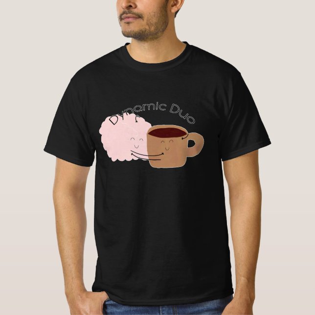 Kaffee und Gehirn sind das dynamische Duo! T-Shirt (Vorderseite)