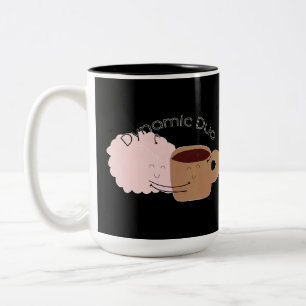 Kaffee und Gehirn sind das dynamische Duo! Zweifarbige Tasse
