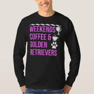 Kaffee und goldener Retriever T-Shirt
