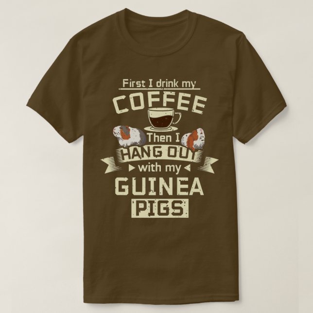Kaffee und Guinea Premium T-Shirt (Design vorne)