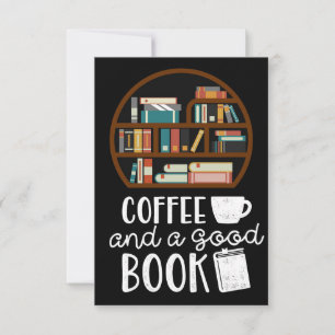 Kaffee und gute Bücher Dankeskarte