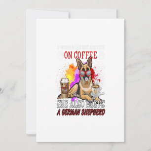 Kaffee und Hund - Kaffee und deutsches Hirtengesch Feiertagskarte