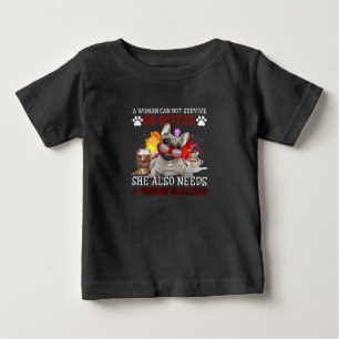 Kaffee und Hund Kaffee und Französische Bulldogge Baby T-shirt