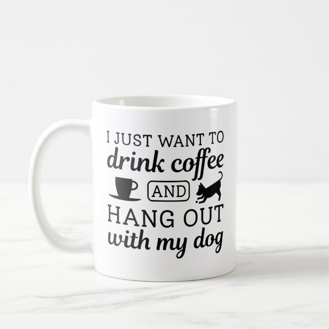 Kaffee und Hund Kaffeetasse (Links)