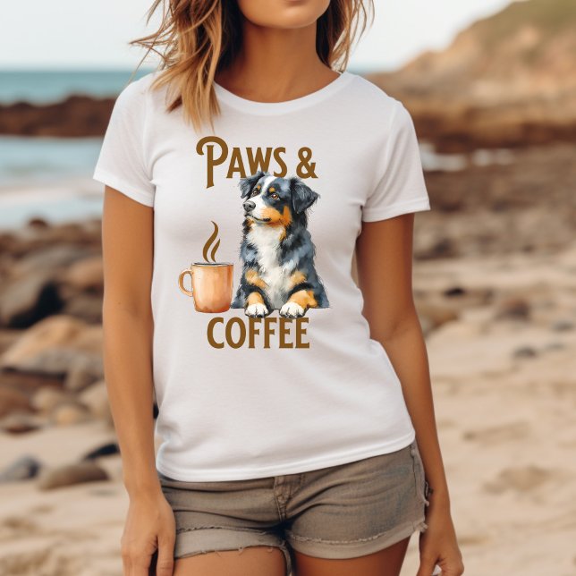Kaffee und Hunde Berner Hund T-Shirt (Von Creator hochgeladen)