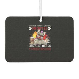 Kaffee und Hunde Kaffee und französische Bulldogge Autolufterfrischer