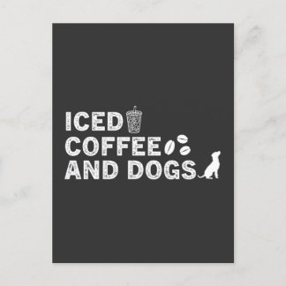 Kaffee und Hunde Postkarte