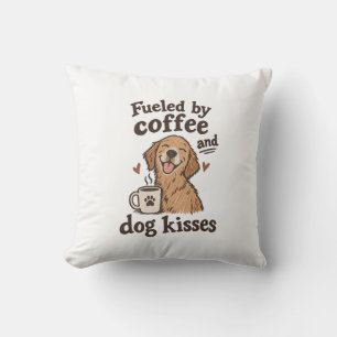 Kaffee und Hundeküsse Wurfkissen für meinen Hund Kissen