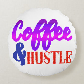 Kaffee und Hustenkissen Rundes Kissen