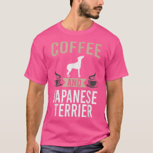 Kaffee und japanischer Terrier Dog Lover T-Shirt