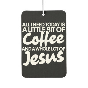 Kaffee und Jesus Autolufterfrischer