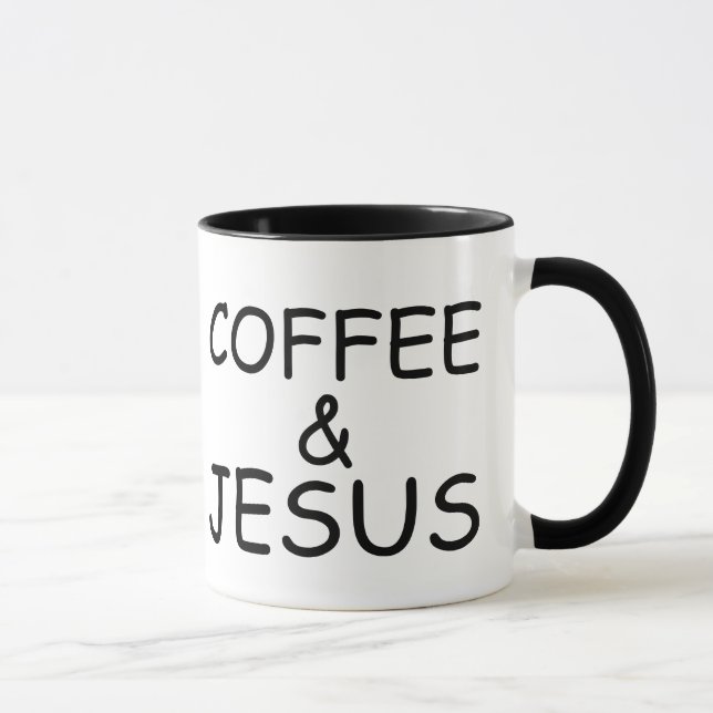 KAFFEE UND JESUS-Kaffeepuppen Tasse (Rechts)