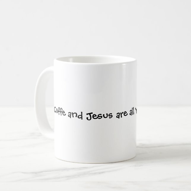 Kaffee und Jesus-Tasse Kaffeetasse (Vorderseite Links)