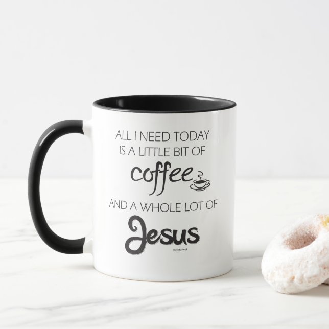Kaffee und Jesus-Tasse Tasse (Mit Donut)