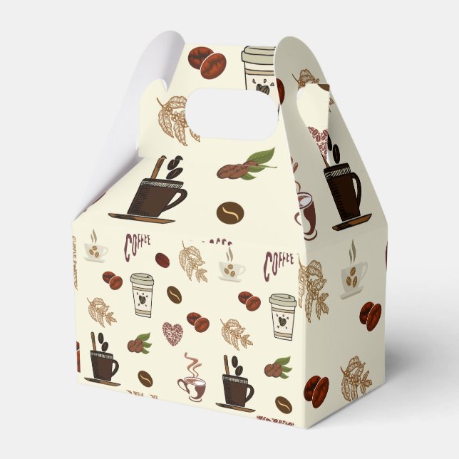 Kaffee- und Kaffeebohnen Geschenkschachtel (Vorderseite)