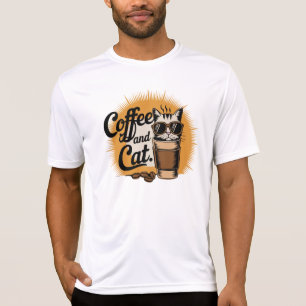 Kaffee und Katze T-Shirt