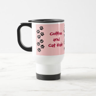 Kaffee-und Katzen-Haar-Rosa Reisebecher
