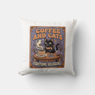 Kaffee und Katzen Kat Teeblätter Kaffee Schicksal Kissen