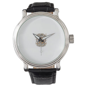 Kaffee Und Katzen Katze Kaffee Vintage Vektor Kuns Armbanduhr